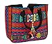 Women Large Shoulder Tote Bag Woven Canvas Casual Handbag Shopping Red Blue Hippie Unique Style