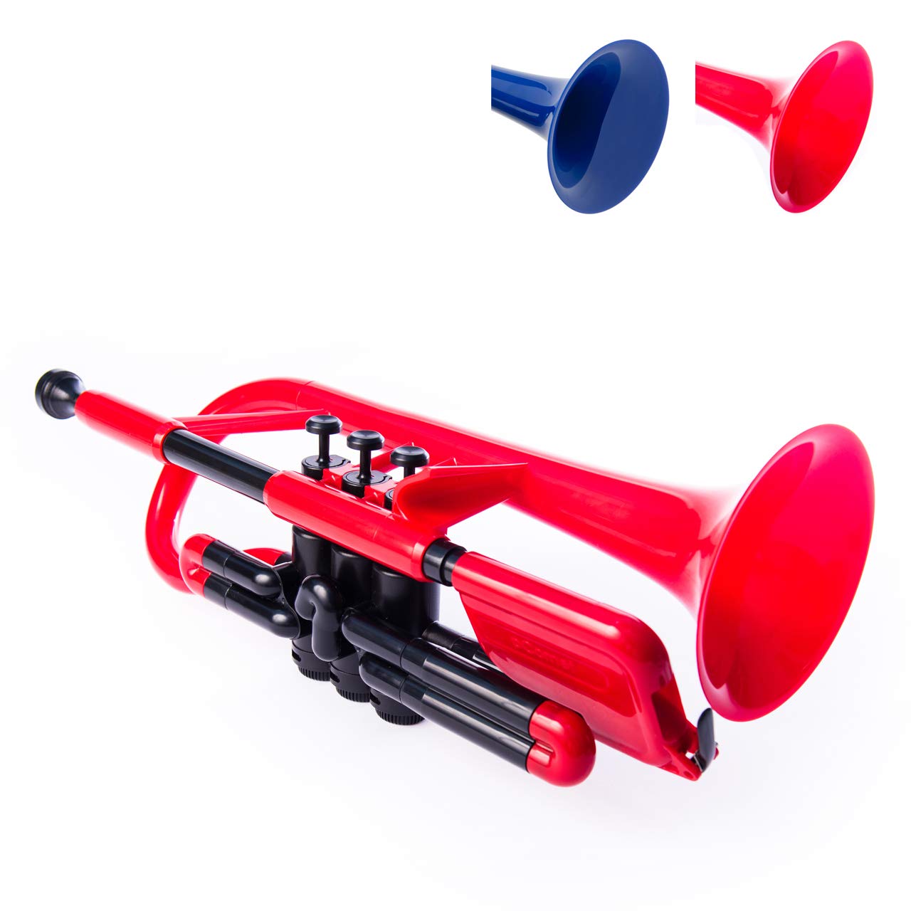 pCornet Plastic Cornet with Carry Bag 2B and 4B Mouthpiece - Bb Student - Red