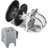 Cantilever Gate Rollers, Nylon Sliding Gate Rollers with Covers for 4" Round Post, 2-3/8" or 2-1/2" for Chain Link Fence Gate Frame, Slide Gate Rollers- Pack of 1