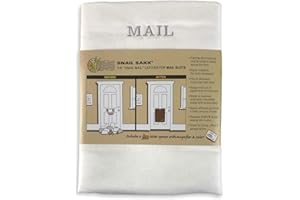 SNAIL SAKK: Mail Catcher for Mail Slots - White with Clear Window! No More Mail on The Floor. No Screws or Tools Needed. Draft reducing and Much More. Use on Home, Office and Garage Doors.