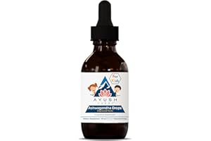 Ayush Herbs Ashwagandha Kids’ Drops, Ayurvedic Supportive Calming and Cognitive Supplement for Kids, Alcohol-Free Herbal Drops, 60 Milliliters