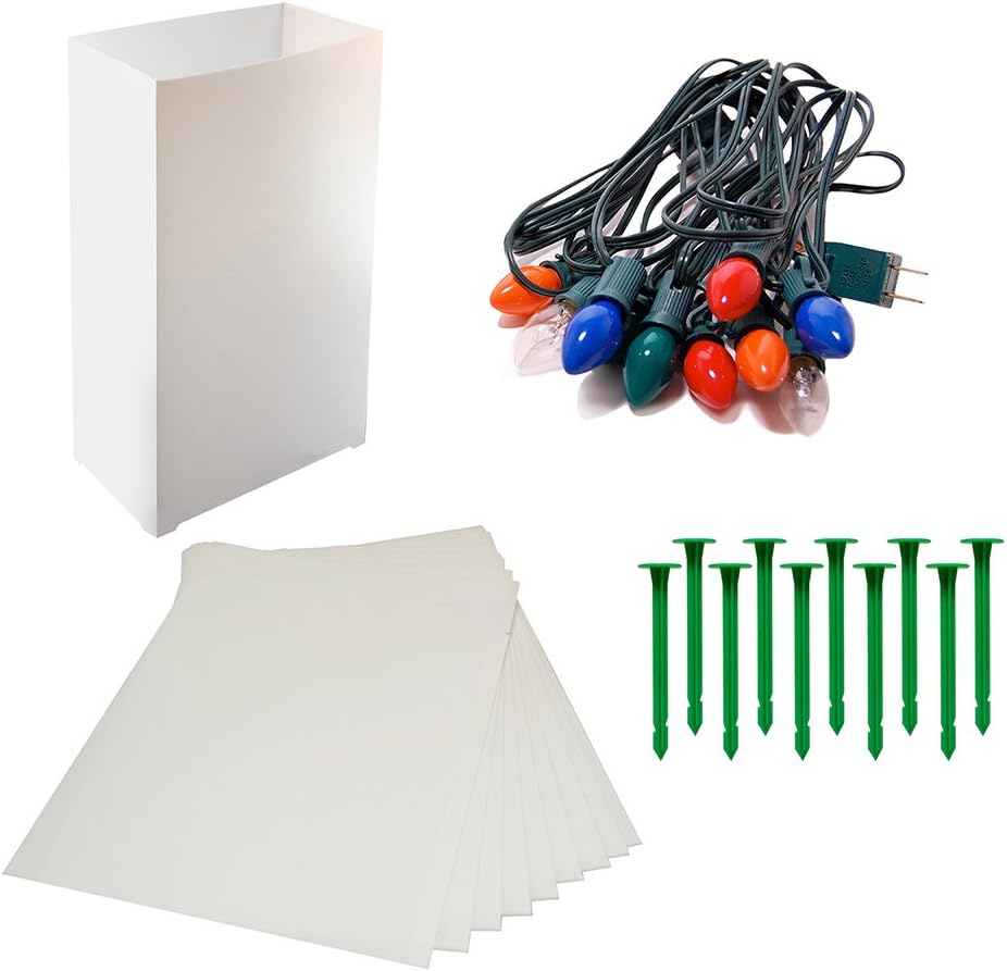 Lumabase 60710 10 Count Electric Luminaria Kit, Multicolor NEAT Lighting