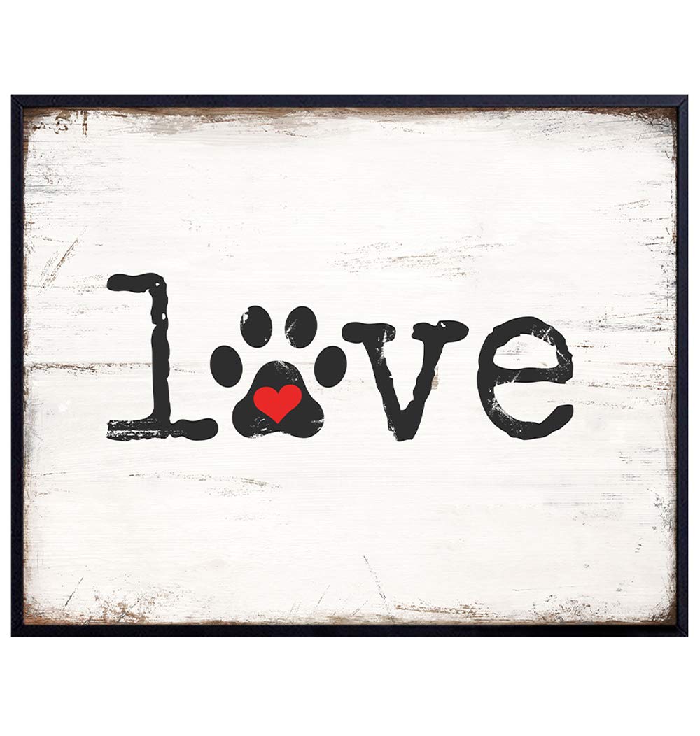 Amazon.com: Dog and Puppy Love Wall Art Poster Print, Home Decor