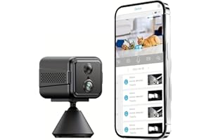 Denash Small Indoor Camera, 4K 3MP Mini Security Camera with AI Human Detection, 2.4GHz/5GHz Dual Band WiFi Indoor Cam for Ho