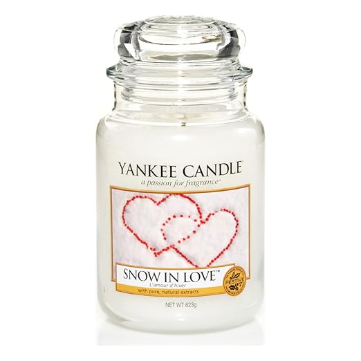 title=Yankee candle 1249712E Snow In Love Candele in giara grande, Vetro, Bianco,