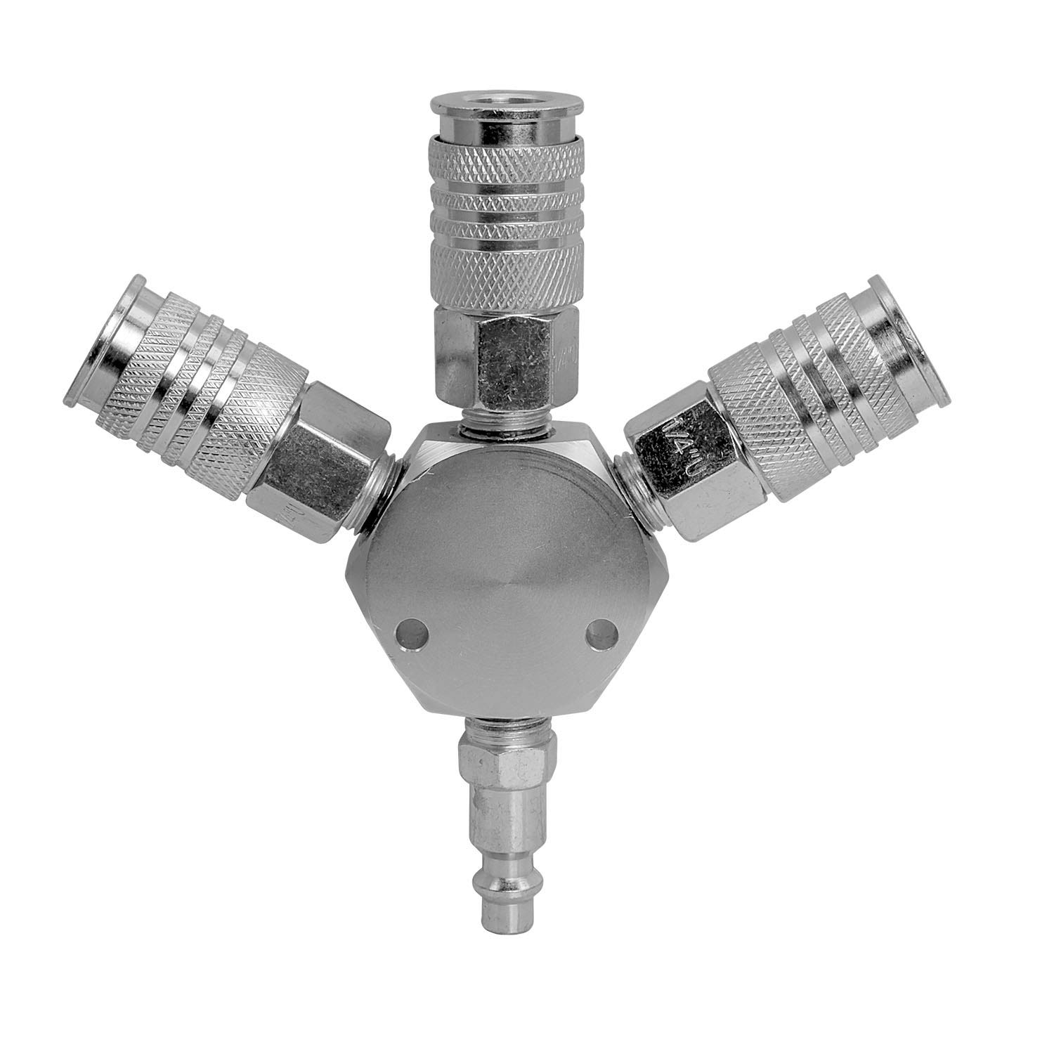 Freeman PS3WAM 3-Way 1/4" Universal Steel Air Manifold with Quick Connect Couplers