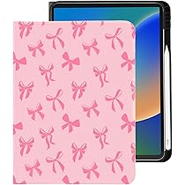 iPad・タブレットケース cozing Pillow Notebook Pouch_dot pink Amazon.com: Cute Kawaii Bow for iPad 5th/6th Generation Case