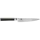 Shun Cutlery Classic Utility Knife 6", Narrow, Straight-Bladed Kitchen Knife Perfect for Precise Cuts, Ideal for Preparing Sa