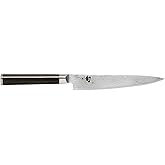 Shun Cutlery Classic Utility Knife 6", Narrow, Straight-Bladed Kitchen Knife Perfect for Precise Cuts, Ideal for Preparing Sa