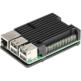 Unistorm Raspberry Pi 3 Model B+ Aluminum Case Metal Shell Black Enclosure Compatible with Raspberry Pi 3 Model B (Without Fan)