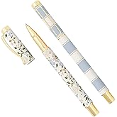 Sweet Water Decor Floral Metal Pen Set for Home and Office, Refillable Pens with Black Ink, Cute Balllpoint Pens for Women, Desk Accessories & Journaling Gifts for Teachers, Students & Girls