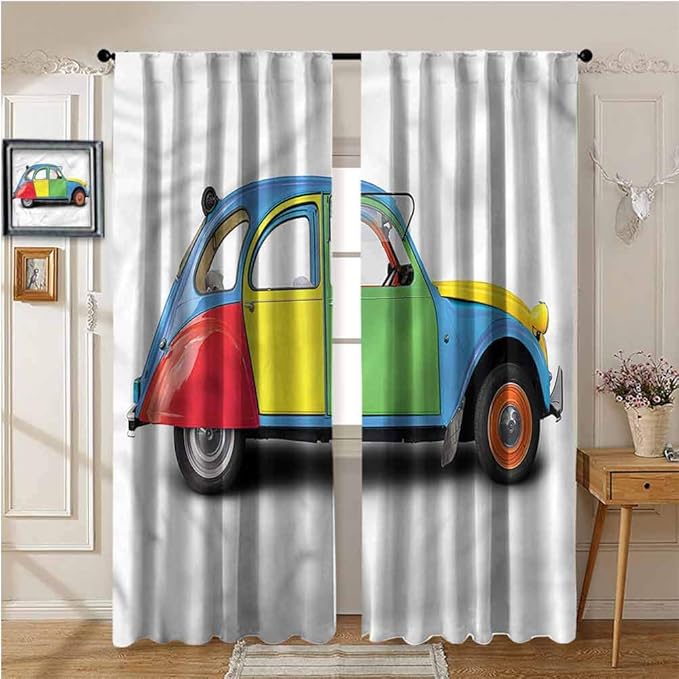 Amazon.com: YUAZHOQI Blackout Curtains, 1960s,Retro Small European