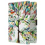 MoKo RFID Blocking Passport Holder, Multi-purpose PU Leather Travel Wallet Case Cover - Lucky Tree