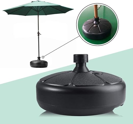 Amazon Com Magt Umbrella Base Stand Plastic Outdoor Patio Yard Round Shape Water Sand Fillable Umbrella Base Stand Holder For 28mm 40mm Pole Home Kitchen