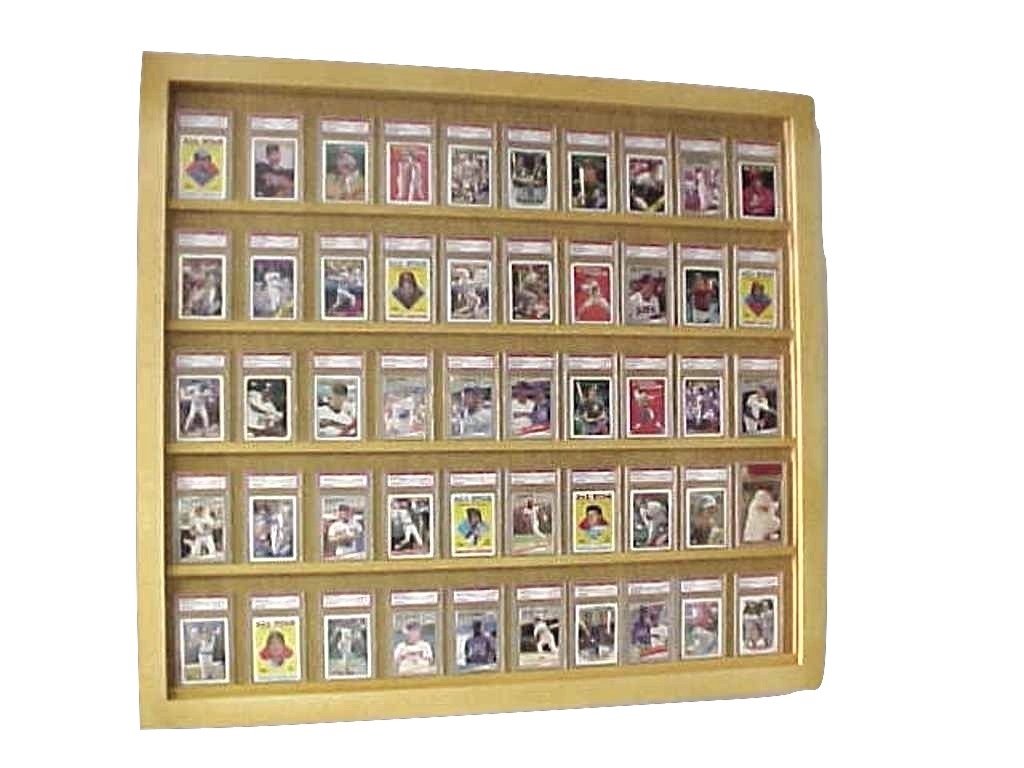 Golden Oak 50 Graded Card Baseball Card Displays Case Will