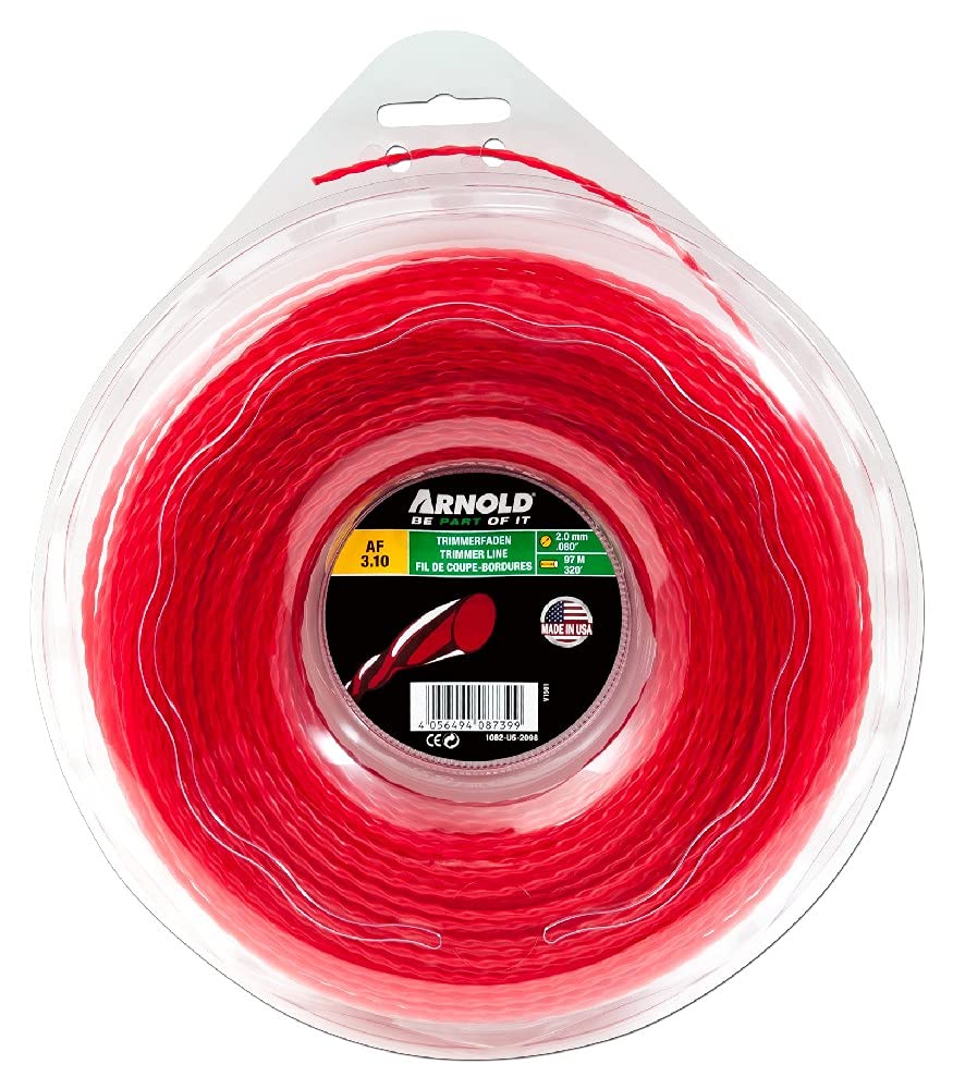 Arnold Twisted Trimmer Line 2 mm x 97.5 3.10 m, Round, Red, 1082/U5/2098