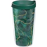 Tervis Marble - Malachite Made in USA Double Walled Insulated Tumbler Travel Cup Keeps Drinks Cold & Hot, 16oz, Classic