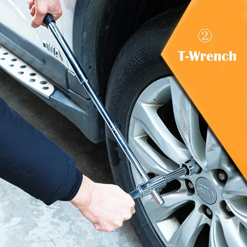 KvSrr Extra Length Tire iron Nut Lug Wrench 4 Way 23" Heavy Duty Cross Wrench for Tire 17mm 19mm 21mm 23mm: Home Improvement