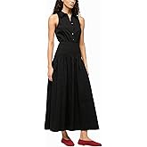 POEMCROWN Womens Summer Casual Maxi Dresses Sleeveless Long Beach Dresses A Line V Neck Loose Sundresses