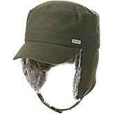 TOP-EX Oversized XL/XXL Unisex Winter Trapper Military Hat Faux Fur Earflaps Baseball Cap Quilted Lined