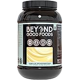 Beyond Good Foods Vegan Protein Powder, Pea & Brown Rice Protein, Low Carb, Vegan Friendly, Gluten, Lactose, & Soy Free, Sugar Free, Clean Nutrition, No Bloating, Vanilla - Naturally Flavored