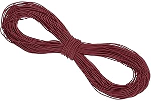 PATIKIL 109 Yards Elastic Cord Heavy Stretch String Rope 2mm Burgundy Red for Crafting DIY Sewing Hook Straps Camping Tie Dow