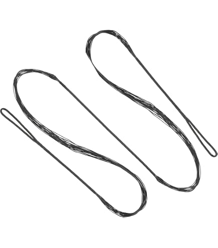 Corde D'Arc Recurve Traditionnelle PATIKIL AMO 56 Pouces 16 Brins Vert-Noir Avec Embouts Laiton Et Protège-Doigts