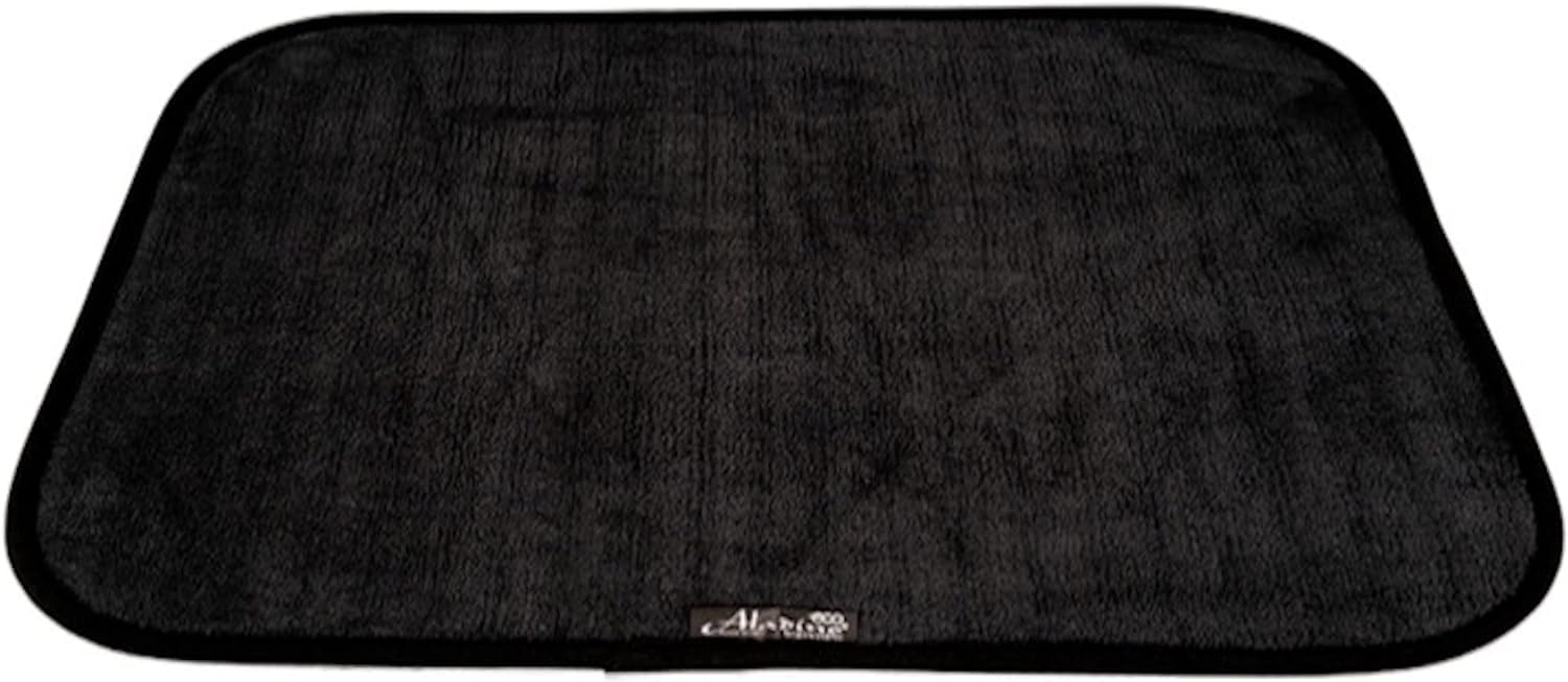 Aladino il tappeto Magico Indoor/Outdoor Door Mat for Bath, Home & Kitchen – Non Slip & Machine Washable, Ultra Absorbent Made in Italy, 100x130cm, Black