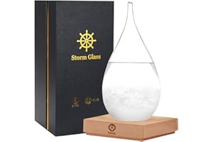 GM GMISS Storm Glass Weather Predictor Snow Globe Weather Forecast Christmas Decorative Weather Glass Storm Cloud Barometer, Home/Office Desk Decor, Christmas Creative Gifts