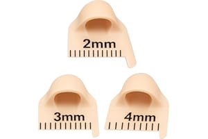 HARMOMENTUM Edge Stitch Lock and Sewing Gauge-Sewing Gauge-Edge Sewing Lockranding Tool-Needle Gauge Quilting Ruler for Straight & Curved Seams for Beginners,Professional Sewers - 2/3/4 Mm, 3 Pcs,Plastic (Beige)