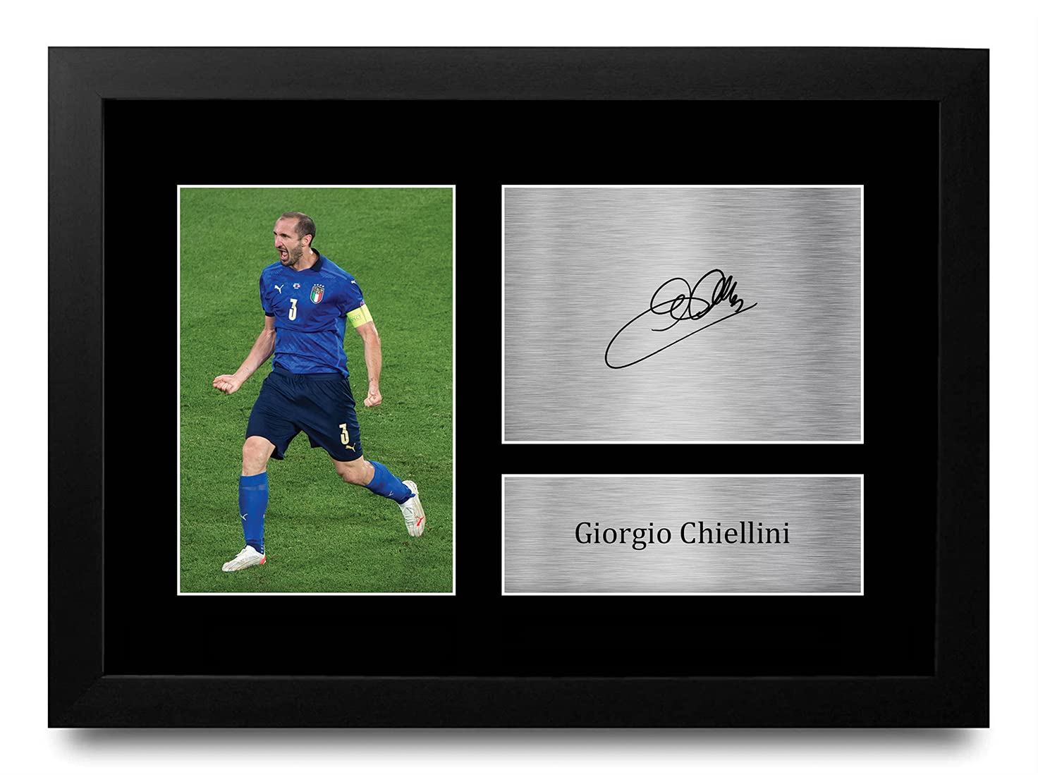HWC Trading FR A4 Giorgio Chiellini Italy Gifts Printed Signed Autograph Picture for Football Fans and Supporters - A4 Framed