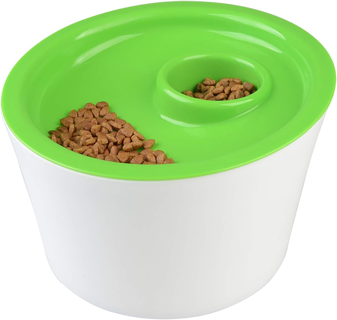 LYJ Cat Bowl Pet Tilt Bowl Pet Puzzle Bowl with Savings Box 3In1