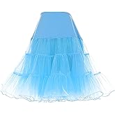 DRESSTELLS 50s Petticoat Skirts Women Vintage Tulle Underskirt Retro Tutu Crinoline