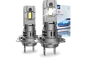 Sinoparcel-H7 2024 Upgrade Bulb High or Low Beam,500% Brighter 20000LM/Set,NO Adapter Required Plug and Play,6500K White Super Bright Fog Light Bulb with Fan, 2 Pcs