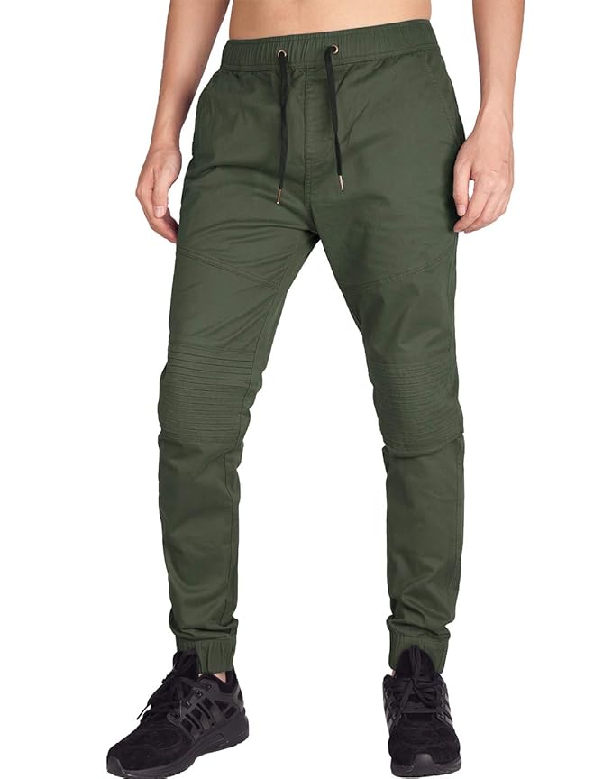 Italy Morn Herren Chino Jogging Hose Casual Stoff Hose Chinohose Jogginghose Slim Fit