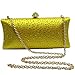 DMIX Womens Crystal Evening Clutch and Evening Bags with Sparkle Rhinestone Diamonds for Ladies Wedding Prom Evening Purse Yellow
