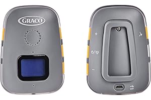 SAKAR Graco Digital Baby Audio Monitor with Night Light, Long Range Wireless Two Way Baby Monitor with Room Temperature Sensor, Rechargeable Battery