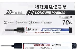 10 Pcs Oil-Based Marker Pen 20mm Deeply Hole Long Nibs Quick-drying Carpenter Oil-based