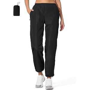 UIQUR Womens Rain Pants Waterproof Pants Hiking Pants | Lightweight Packable Quick Dry for Hiking, Cycling, Running, Fishing