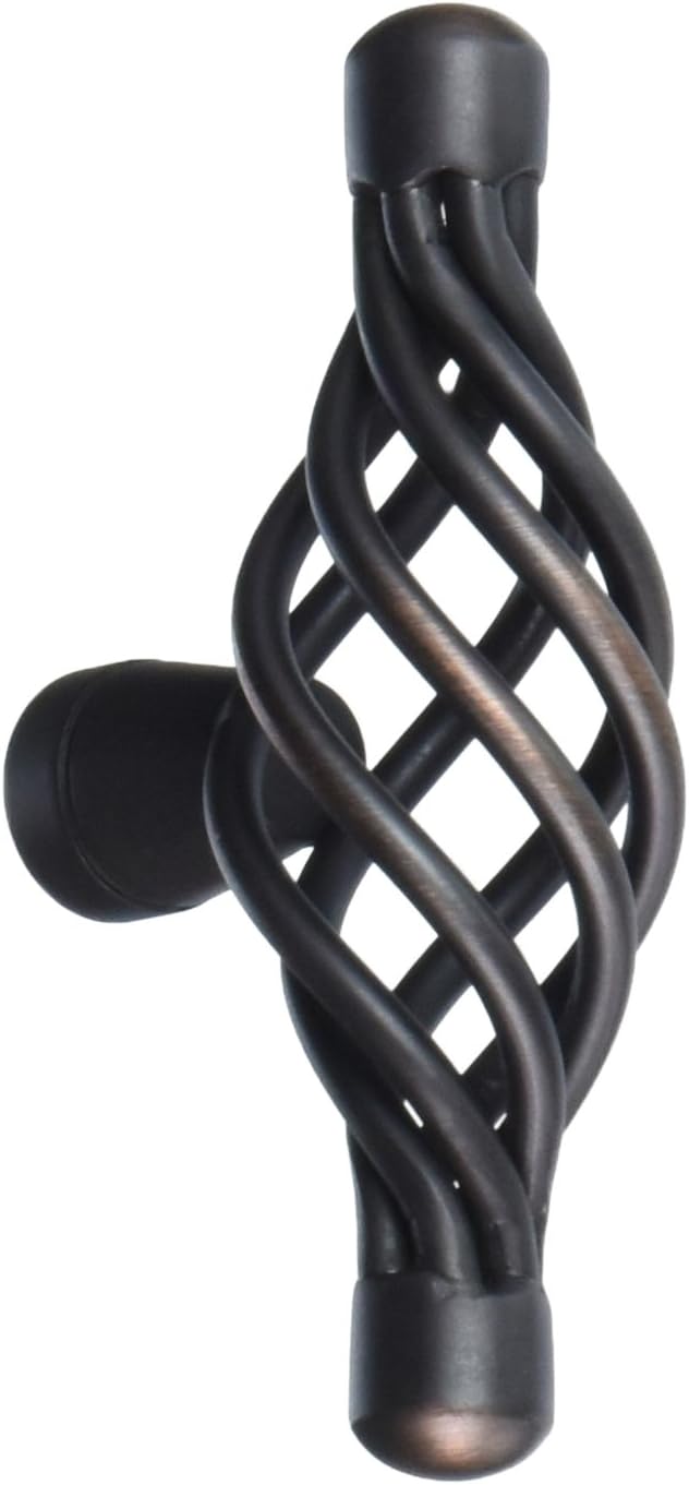 Amerock Village Classics Birdcage 2-5/8-Inch Maximum Width Oval Knob, Oil Rubbed Bronze #BP19321-ORB (Pack of 10)