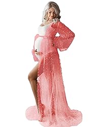 Womens Tulle Maternity Dress for Photoshoot Pearl