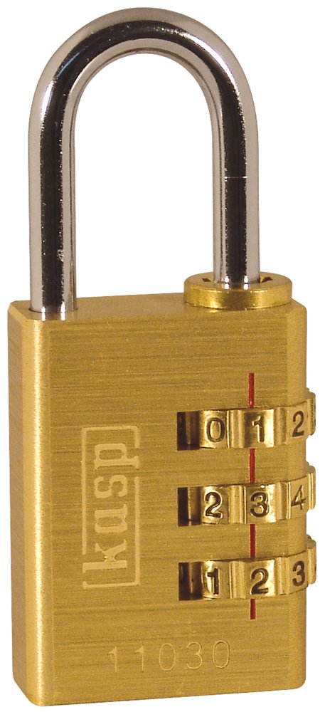 Kasp 110 30 m Combination Padlock - Brass