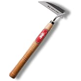 SUIZAN Nejiri Kama Weeding Sickle 13"- Japanese Hand Hoe Weed Puller Tool | Professional Weeder Remover Gardening Tools Landscaping Flower Beds Vegetable Garden Dandelion Grass Roots Sharp Steel Blade