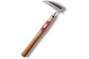 SUIZAN Nejiri Kama Weeding Sickle 13" - Professional Japanese Hand Weed Puller Garden Hoe Gardening Tools