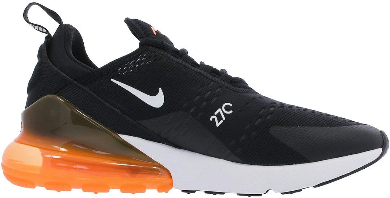 air max 270 black white total orange