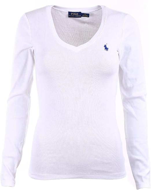 Polo Ralph Lauren Womens V Neck Long Sleeve Perfect T Shirt L