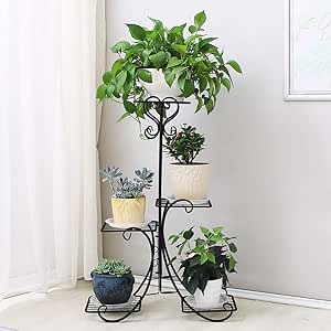 JIAOXM Soporte de Planta de Hierro Forjado, estantes de Almacenamiento