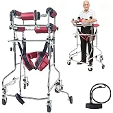 Standing Rehabilitation Walker for Adults &ndash; Upright Mobility Aid for Stroke Recovery &amp; Hemiplegia Therapy, Adjustable Support Frame with 8 Wheels, Anti-Tilt Design (Standard Version (No Hand Brake))