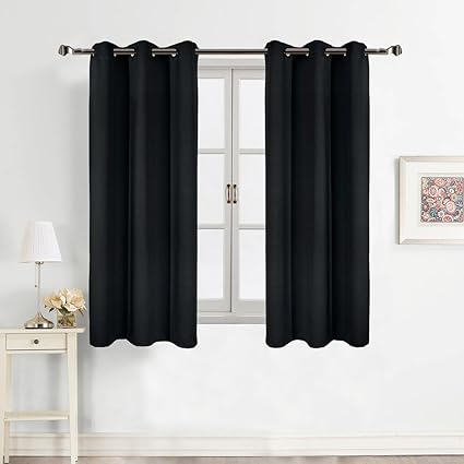 Warmsun Black Thermal Insulated Grommet Curtains Home Decor Room Darkening Liht Blocking 99 Blackout Curtains For Bedroom Living Room 42 63 Sold