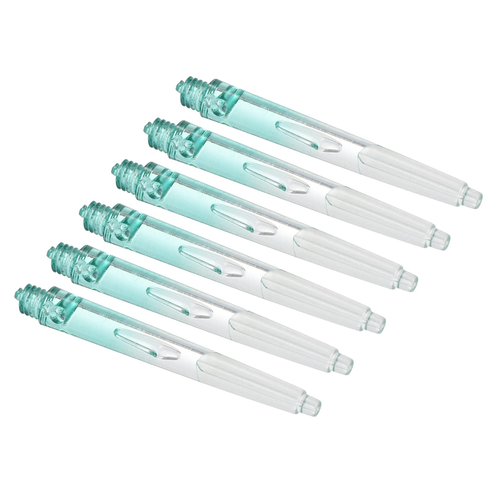 PATIKIL 45mm Dart Shafts, Medium 2BA Thread Nylon Dart Stems Dart Accessories for Steel Tip - 6 Pack (White, Green)